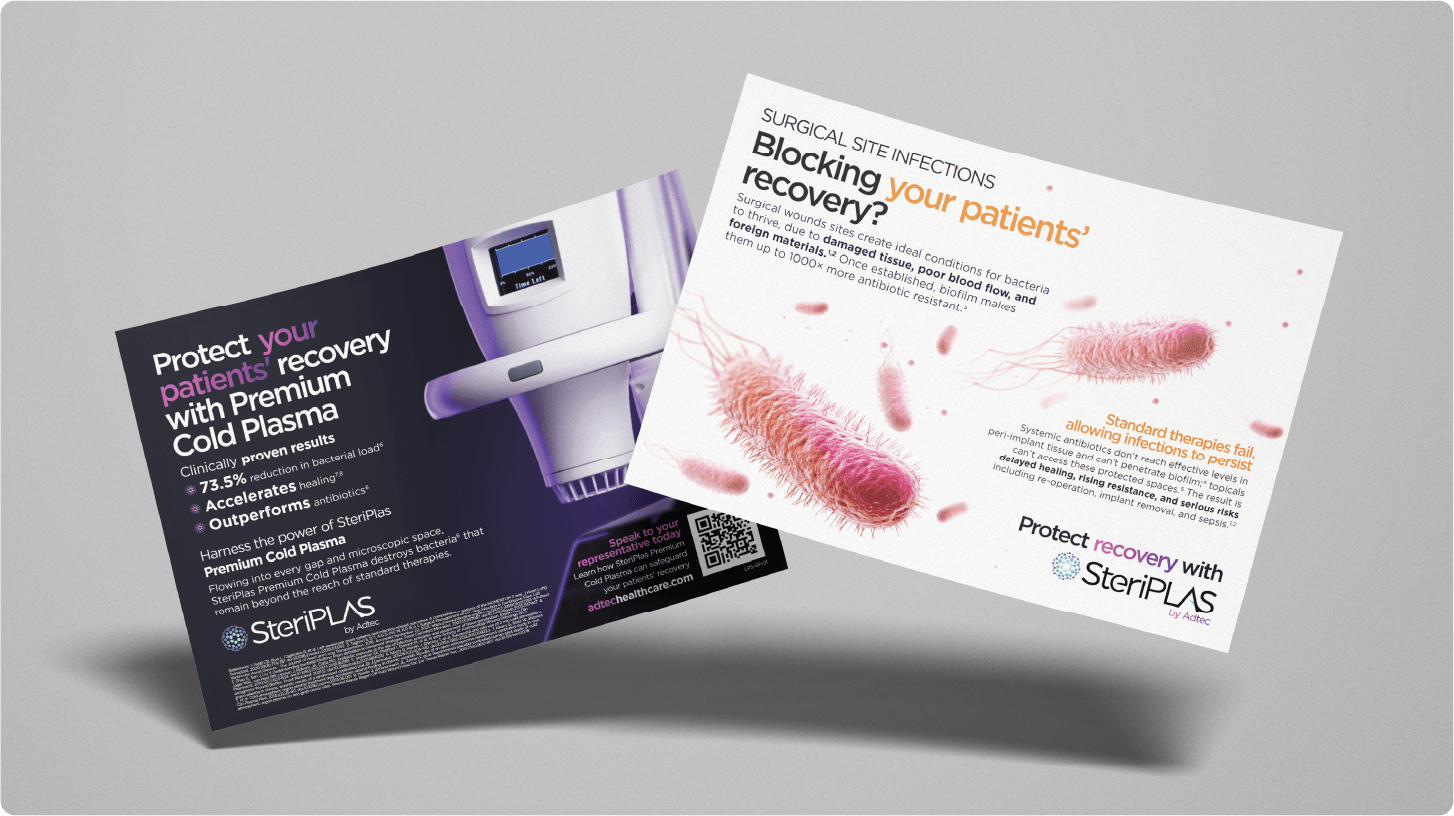 ADTEC brochure and packaging